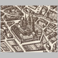 L'abbaye de Saint-Germain-des-Prés en 1618, Map of Paris by Claes Jansz. Visscher (Wikipedia).jpg